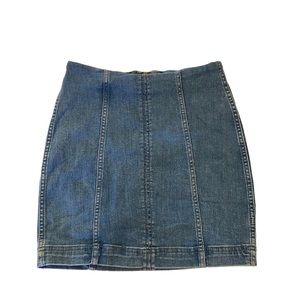 free people denim mini skirt/modern femme denim skirt